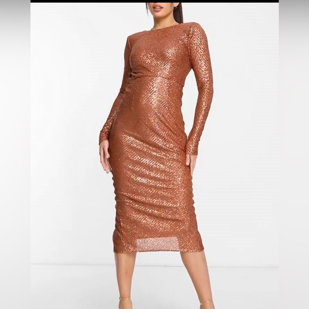 ASOS sequin midi dress